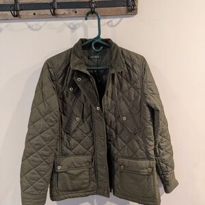 Lauren Ralph Lauren Khaki Quilted Utility Jacket